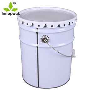 Seau à peinture métallique rond vide personnalisé non homologué avec anneau de verrouillage pour produits chimiques - Product Image 3
