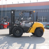 Chariot élévateur diesel tout-terrain à prix d'usine, homologué EPA EURO5, livraison rapide, avec mât offert