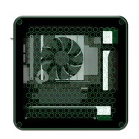 Boîtier Mini ITX en aluminium X230 5.8L noir avec côtés transparents, USB2.0*2, portable, 1U, pour ordinateur, boîtier PC