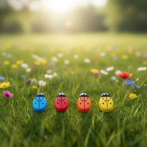 Parches Adhesivos de Plástico PVC con Diseño de Escarabajo, 25mm, 4 Unidades, para Regalos - Product Image 2