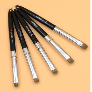 Pinceau à ongles pour le nettoyage des bords, logo personnalisé, professionnel, pour salon de manucure, nettoyage des pointes françaises, outil de peinture pour nail art - Product Image 2
