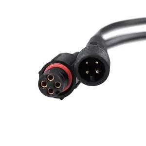 M8 waterproof plug cable 2p male and female car LED rainproof dc connection cable 3/4 core waterproof socket power cord