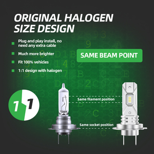 Siêu sáng cắm và chơi trắng vàng 40 Wát 4000lm H1 Led Đèn Pha Led Đèn Pha không quạt H1 <span class=keywords><strong>H3</strong></span> H4 H7 cho phổ xe - Product Image 3