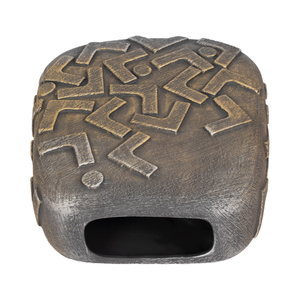 Vaso in ceramica astratto testurizzato con design geometrico, scultura decorativa per soggiorno e camera da letto - Product Image 6