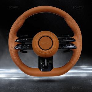 พวงมาลัยคาร์บอนไฟเบอร์สีส้มสำหรับรถ <span class=keywords><strong>Mercedes</strong></span> Benz C คลาส C205 C180 C200 C300 C43 C63 C63S รถเก๋ง AMG - Product Image 3