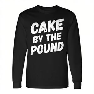 T-shirt a maniche lunghe Cake By The Pound con design a tema snack e dolci - Product Image 2
