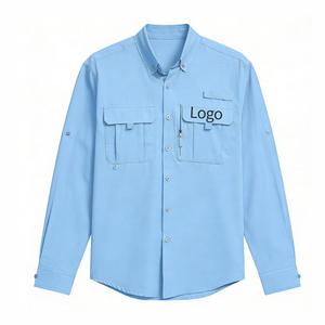 Camicia da Pesca Casual per Uomo con Logo Personalizzato, Abbigliamento Protettivo <span class=keywords><strong>Solare</strong></span> per Adulti, Stampa Personalizzata, Compressione per Attività all'Aperto - Product Image 2