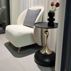 Trung Tâm Di Chuyển Nhỏ Retro Kim Loại Đơn Giản Vòng Bắc Âu Di Động Sang Trọng Hiện Đại Bàn Cà Phê Cho Phòng Khách Giường Bên Bảng Phòng Ngủ - Product Image 3