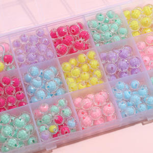 Perles acryliques transparentes de couleur bonbon pour le bricolage Bracelets faits à la main Chaînes de téléphone portable Accessoires Fabrication de bijoux - Product Image 2