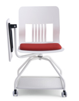 Chaise de bureau avec dossier, chaise de formation pliable, chaise de conférence, cadre en fer et plastique PP de haute qualité, garantie de 2 ans