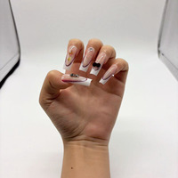 Vente directe d'usine de kits de nail art DIY 144 pièces avec différents styles et faux ongles ABS de haute qualité.