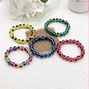 Pulsera de Ojo Turco Elástica con Cuentas, Joyería Unisex, Regalo de Moda, Pulsera Multicolor con Amuleto de Protección, Diseño de Ojo Azul - Product Image 1