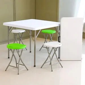 Kare katlama kart masası bi-katlanır ticari masa katlanabilir plastik katlanır masalar