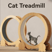 Nouvelle sortie, tapis roulant pour chat en bois massif de qualité supérieure, couleur originale, OEM et ODM, silencieux, avec 2 coussinets de couleur