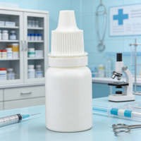 Flacon compte-gouttes personnalisé avec logo, vente en gros, 15 ml, flacon vide en plastique pour emballage de solutions liquides