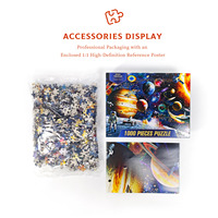 Puzzle artistico Van Gogh Fiori di Mandorla 1000 pezzi, con rivestimento opaco offset, su cartoncino grigio spesso, per adulti, all'ingrosso OEM