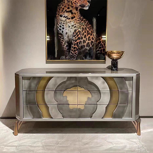Buffet de salon convertible en bois massif de luxe moderne avec options personnalisables pour usage en villa - Product Image 1