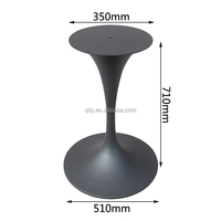 Pieds de table en forme de tulipe robustes et personnalisés, base de meuble en métal anti-poussière avec plaque ronde ou carrée, base de table à manger, base de table basse