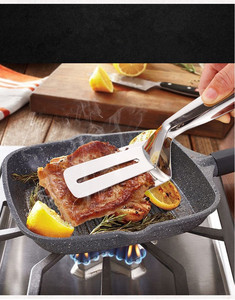 Pinzas de Cocina Multiusos de Acero Inoxidable al por Mayor, Antideslizantes, para Barbacoa, Carne, Accesorios de Cocina - Product Image 3