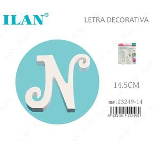 Lettera Decorativa N in Legno di Ilan 14,5 Cm per Arredamento Casa - Product Image 1