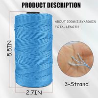 Cordon de macramé de 100 yards, corde en coton et nylon colorée, ficelle souple et flexible pour artisanat, bricolage, couture, décoration de la maison et de mariage