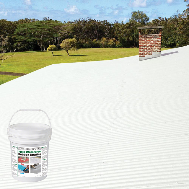 LSY 20kgs/5Gal White Reflective Silicone Rubber Roof Coating Solar Heat Reduction Building Roof Insulation Paint