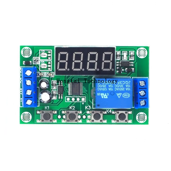 1 Relay Cyclic Trigger Delay Timer Circuit YYC-2S 5V 12V 24V with Digital Display Delay Switch Module