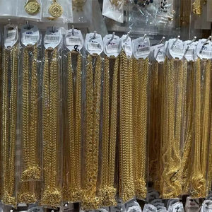 סגנונות מרובים הסיטונאי <span class=keywords><strong>14k</strong></span> 24k פיגרו הרינינג שרשרת שרשרת היפ הופ קוואן שרשרת מצופה זהב לנשים גברים - Product Image 2