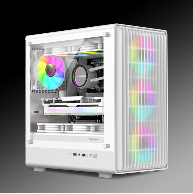 Custom Aluminum  Gaming Computer PC Case MATX Desktop Cabinet Tempered Glass PC Tower Gaming Casing Computer Cases