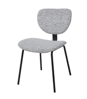 Chaise de salle à manger moderne en tissu gris bon marché
