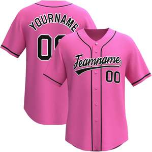 Jersey de béisbol cosido o impreso, camisetas con botones personalizadas, uniforme deportivo para hombres, mujeres y jóvenes - Product Image 1