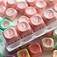 Keycaps personnalisés style anime, pendentif de clavier alphabet, clicker anti-stress, plusieurs options de couleurs, porte-clés clicker pour cadeaux