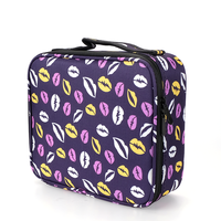 Trousse de maquillage professionnelle 2 couches personnalisée durable Mallette de rangement de voyage Diviseurs rembourrés en éponge Sac à cosmétiques en EVA