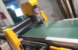 Daire cam kesme makinesi kesim cam ayna yuvarlak şekil konveyör bant ile CNC makineleri fabrika fiyat
