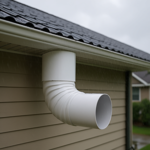 Coude de gouttière blanc à 90 degrés pour dispositif de drainage de gouttière de 3x4 pouces, modèle D0100X3R4ET - Product Image 2