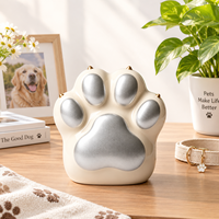 Urne funéraire en céramique mignonne pour cendres d'animaux de compagnie, souvenir commémoratif pour chat et chien, urne de crémation avec ailes d'ange, fournitures pour animaux de compagnie