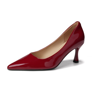 Tacones de cuña con punta en pico, sencillos y a la moda - zapatos sexys para mujer con tacón de 7 centímetros - tendencia de moda. - Product Image 1