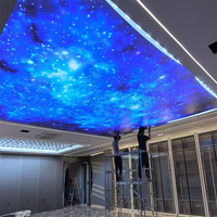 Panneau de plafond LED rectangulaire en aluminium avec film souple, taille personnalisée, vente directe fabricant, panneau de plafond ciel étoilé encastré