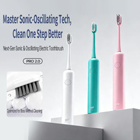 Brosse à dents électrique pour adultes avec logo personnalisé, affichage LED, poils souples, pour voyage et usage domestique – Vente en gros