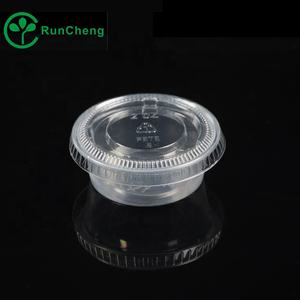 ภาชนะพลาสติกใสแบบใช้แล้วทิ้งขนาด 1.5 ออนซ์ พร้อมฝาปิด สำหรับใส่อาหารกลับบ้าน ถ้วยซอสทรงกลม - Product Image 1