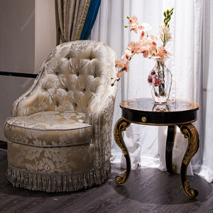 Fauteuil en bois au design sculpté de style français haut de gamme/fauteuil à dossier en velours <span class=keywords><strong>rouge</strong></span> - Product Image 6