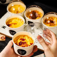 Impression personnalisée, emballage alimentaire de haute qualité, bol en papier pour crème glacée avec couvercle pour les marques de desserts glacés haut de gamme