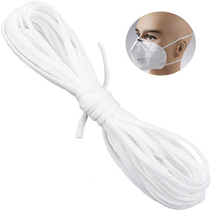 Stock de boucles d'oreille élastiques noir blanc <span class=keywords><strong>Nylon</strong></span> Spandex cordons 5mm chaîne creuse tressée <span class=keywords><strong>fil</strong></span> <span class=keywords><strong>3mm</strong></span> boucles d'oreille pour boucles d'oreille jetables - Product Image 5