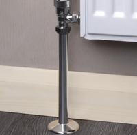 Manchons de tuyau de radiateur à effet chromé pour système de chauffage de l'eau domestique, 15mm x 202mm
