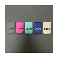 Dompet kulit klip uang pria kustom klip uang magnetik kulit untuk ukiran Laser