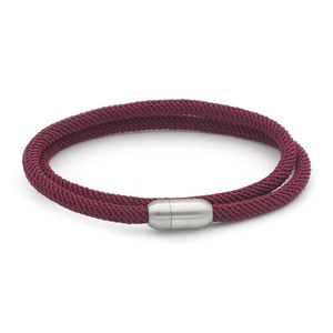 Bracelet en paracorde nautique multicolores à double couche avec fermoir magnétique et logo laser personnalisable - Product Image 4