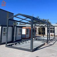 Structure de maison préfabriquée en acier intégrée et démontable, en kit plat, à faible coût, disponible en versions 10, 20, 30 et 40 pieds, pour conteneurs d'assemblage