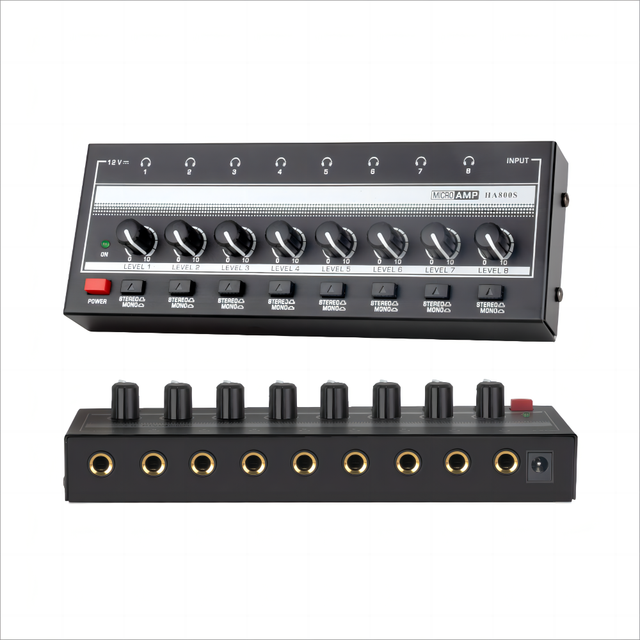 HA800S MICROAMP, 8-channel Headphone Amplifier, Each Channel With Independent Sound Switch Volume Adjustment