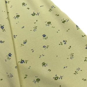 2-c2058 #   Tissu tricoté floral haute élasticité 175 cm 260 g 92 % rayonne 8 % élasthanne motif pâte à choux jaune d'œuf tissu confortable pour vêtements - Product Image 1