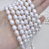 Perles de riz d'eau douce naturelles de haute qualité 8-9 mm, blanches, pour la fabrication de bijoux, matériel de perles - Vente chaude Muses Jewels